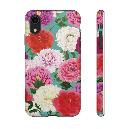 Coque de téléphone renforcée Floral Peony — Housse botanique protectrice pour iPhone