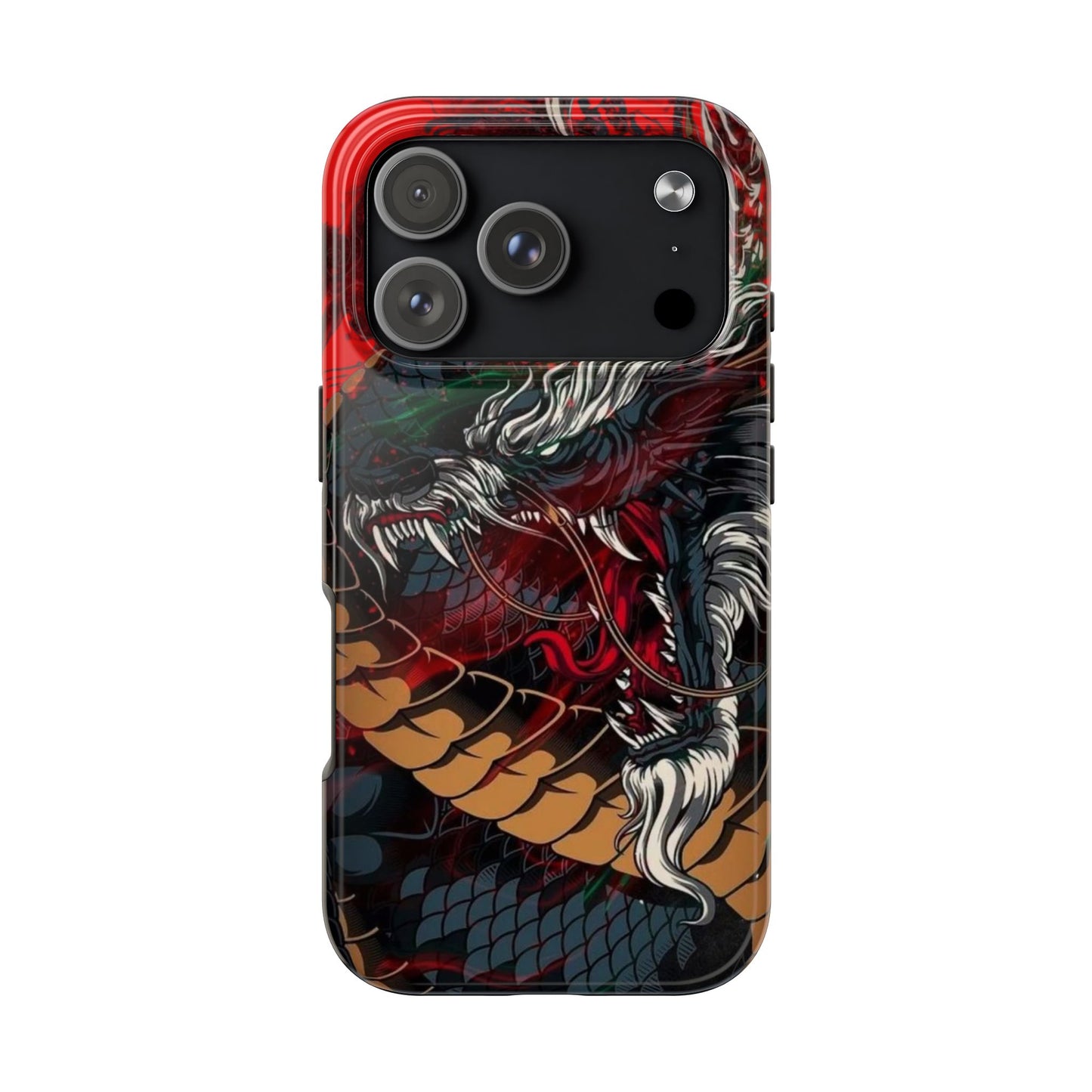 Coque de téléphone renforcée Dragon Rage — Housse protectrice iPhone style tatouage