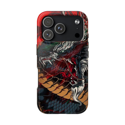 Coque de téléphone renforcée Dragon Rage — Housse protectrice iPhone style tatouage