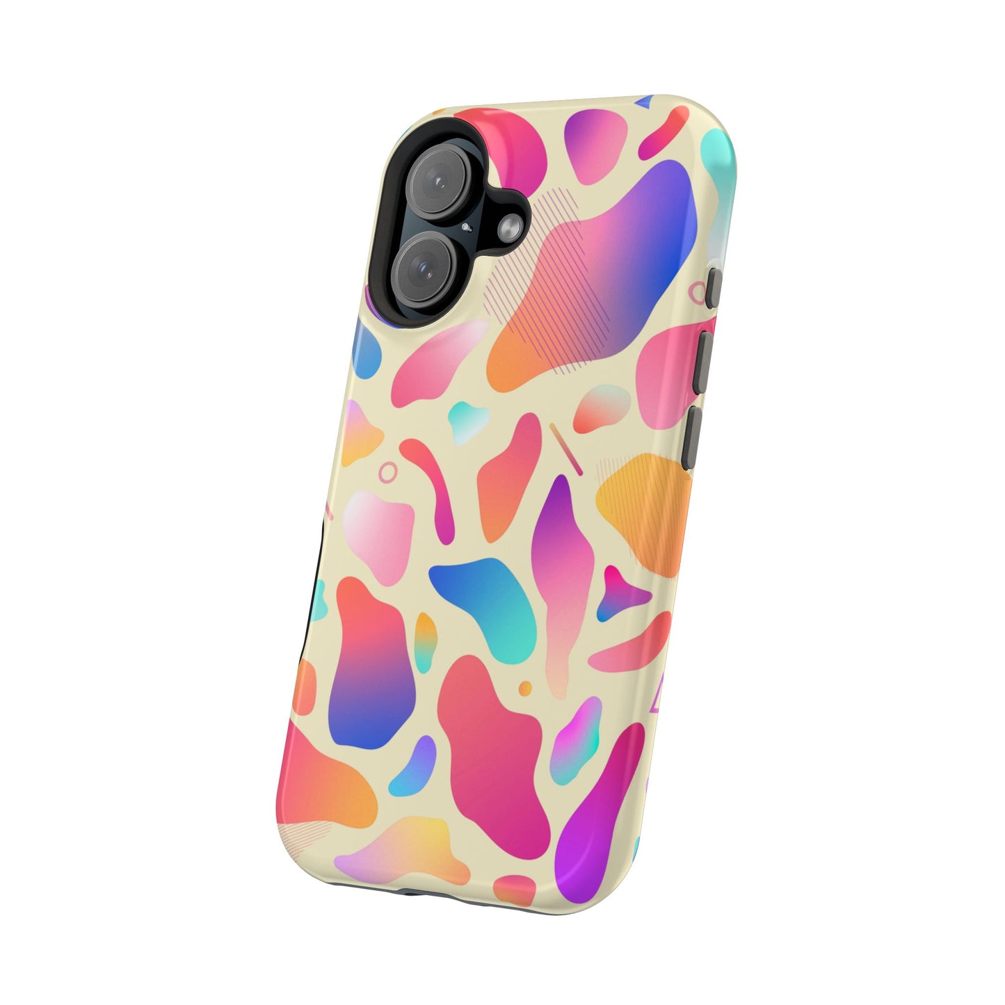 Coque de téléphone antichoc MagSafe — Motif abstrait coloré