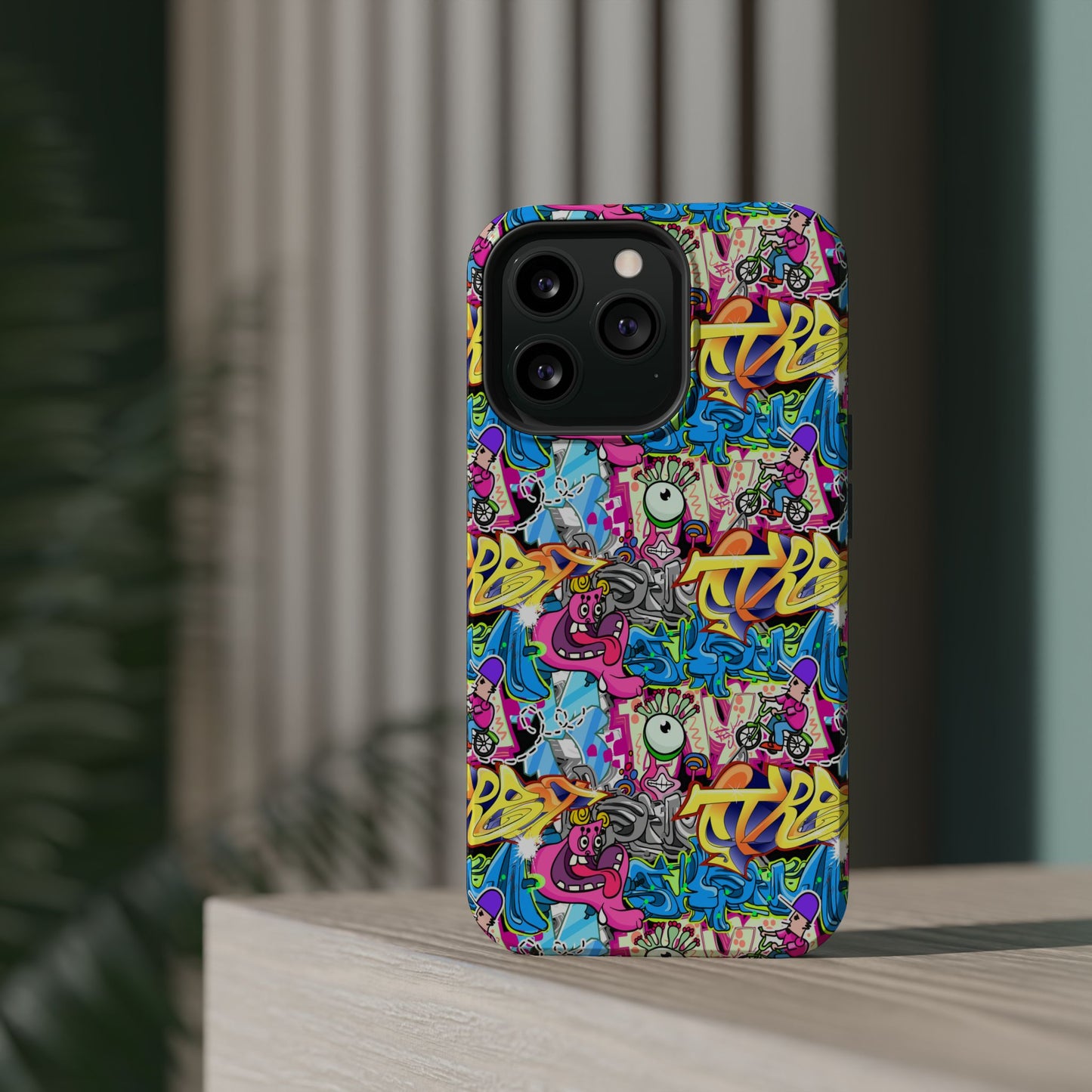 Coque de téléphone magnétique Graffiti Collage — Housse protectrice résistante aux chocs