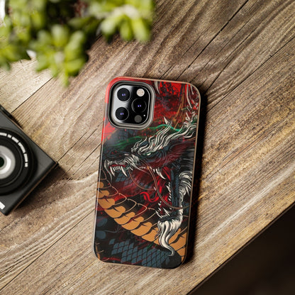 Coque de téléphone renforcée Dragon Rage — Housse protectrice iPhone style tatouage