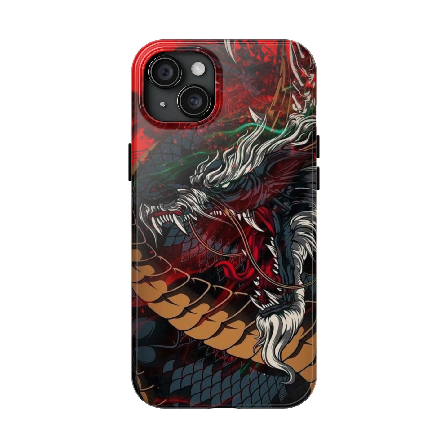 Coque de téléphone renforcée Dragon Rage — Housse protectrice iPhone style tatouage
