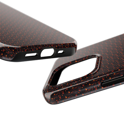 Coque de téléphone renforcée – Housse de protection robuste noire avec éclats rouges