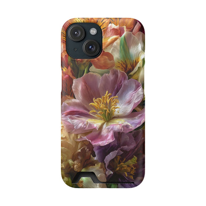 Coque de téléphone Floral Velvet Bloom avec porte-cartes