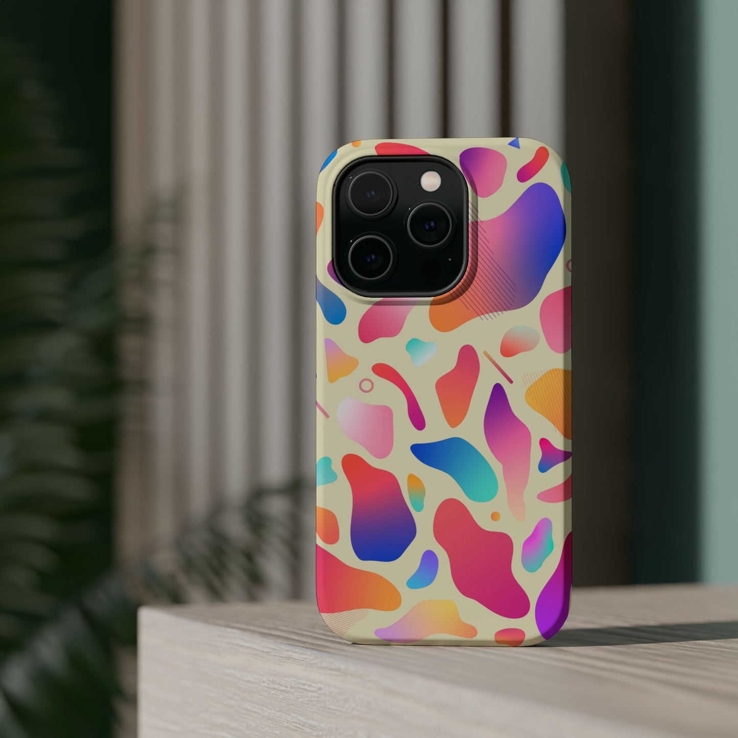 Coque de téléphone antichoc MagSafe — Motif abstrait coloré
