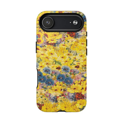 Coque de téléphone magnétique renforcée Floral Yellow Wildflower — Housse magnétique durable à fixation Snap