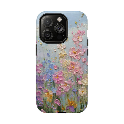 Coque de téléphone Floral Garden — Coque magnétique renforcée à fleurs texturées pastel