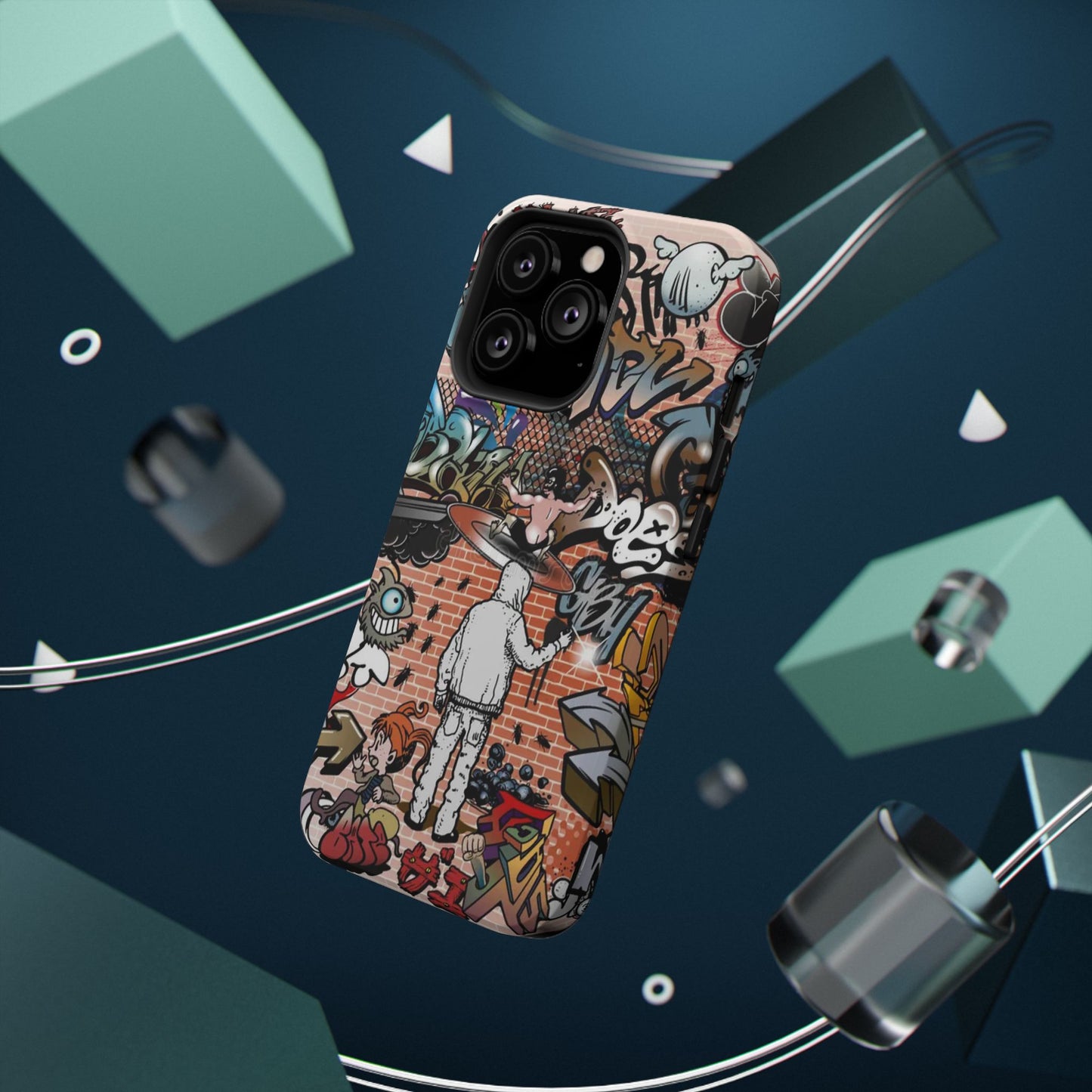Coque de téléphone Graffiti Street Art — Coque résistante aux chocs style camouflage skateboard urbain