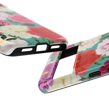 Coque de téléphone renforcée Floral Peony — Housse botanique protectrice pour iPhone