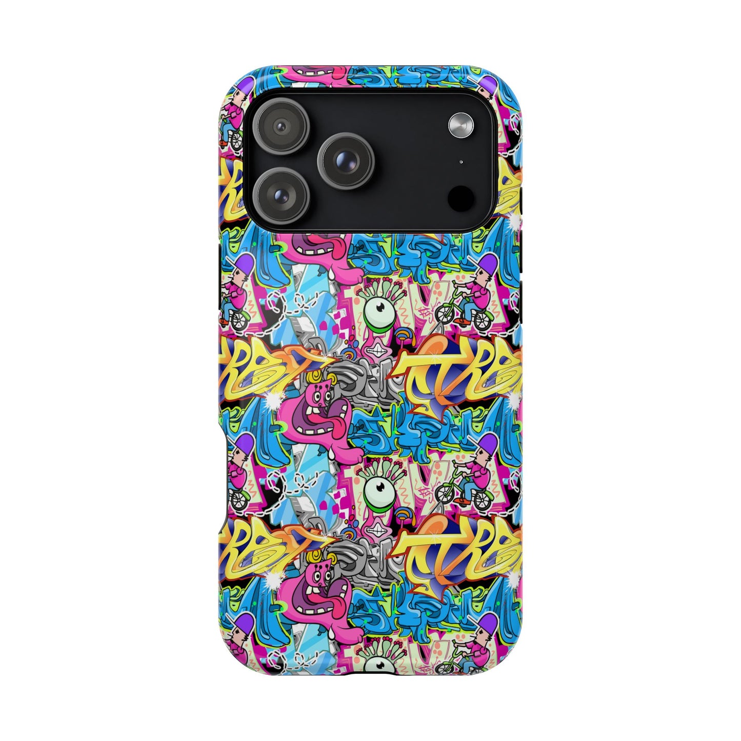 Coque de téléphone magnétique Graffiti Collage — Housse protectrice résistante aux chocs