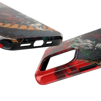 Coque de téléphone renforcée Dragon Rage — Housse protectrice iPhone style tatouage