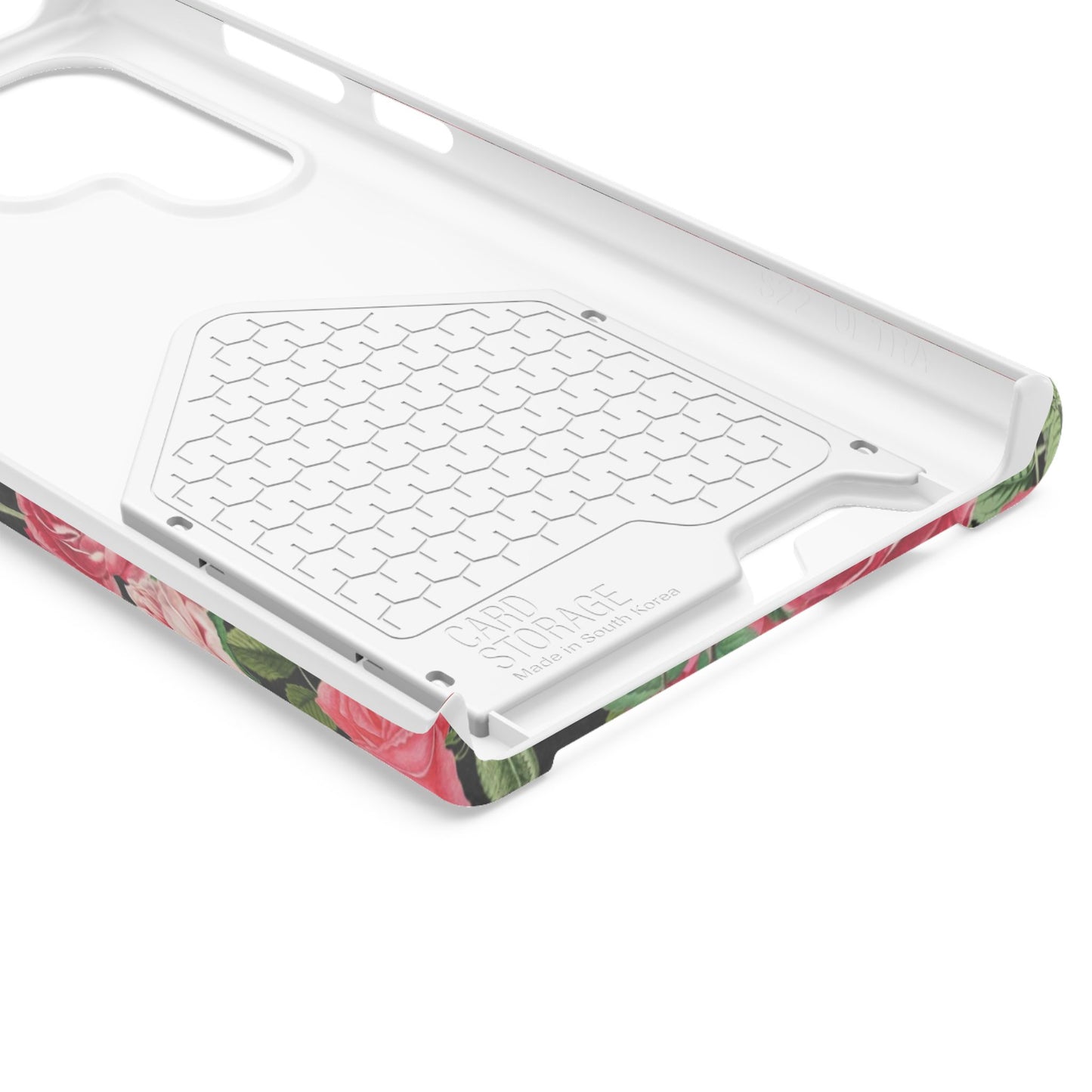 Coque de téléphone avec porte-cartes Floral Rose – Jardin vintage rose