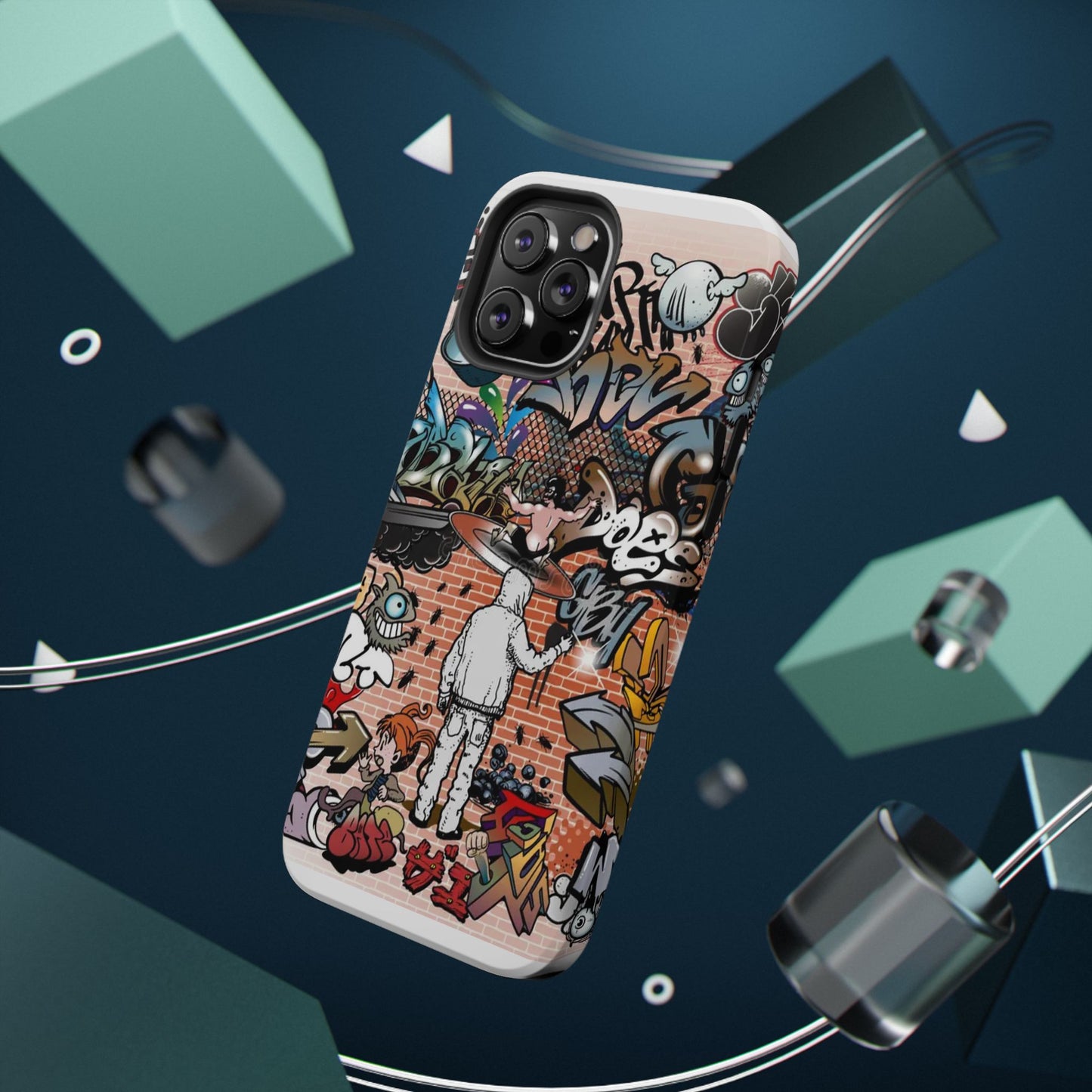 Coque de téléphone Graffiti Street Art — Coque résistante aux chocs style camouflage skateboard urbain