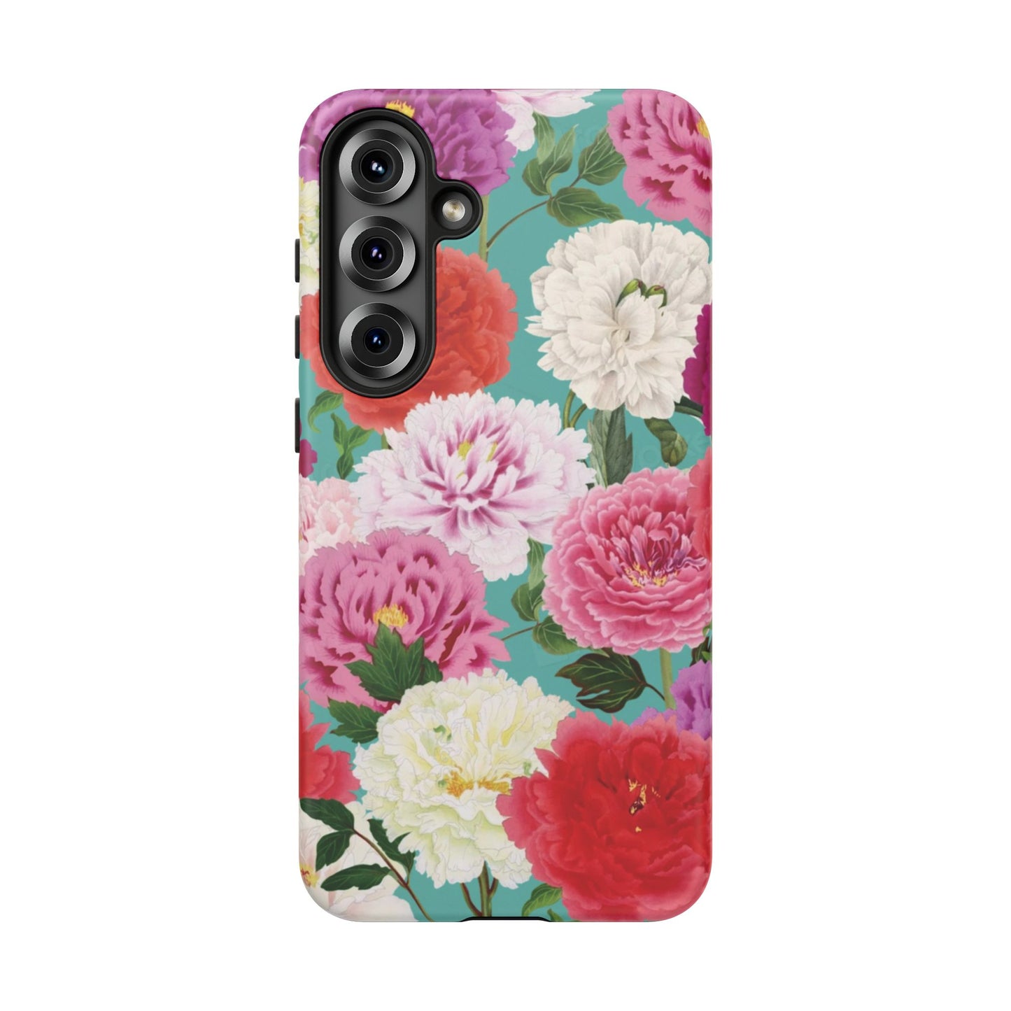 Coque de téléphone renforcée Floral Peony — Housse botanique protectrice pour iPhone