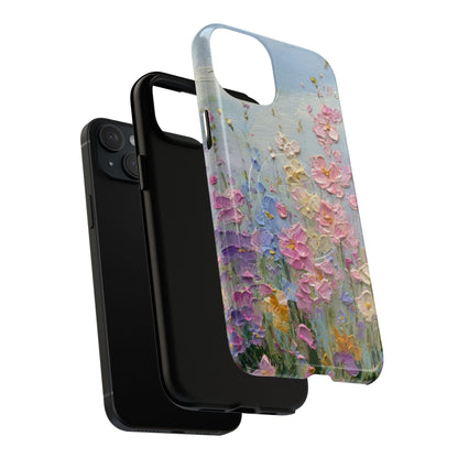Coque de téléphone Floral Garden — Coque magnétique renforcée à fleurs texturées pastel