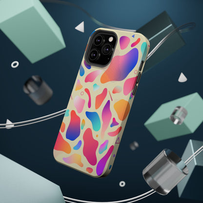 Coque de téléphone antichoc MagSafe — Motif abstrait coloré