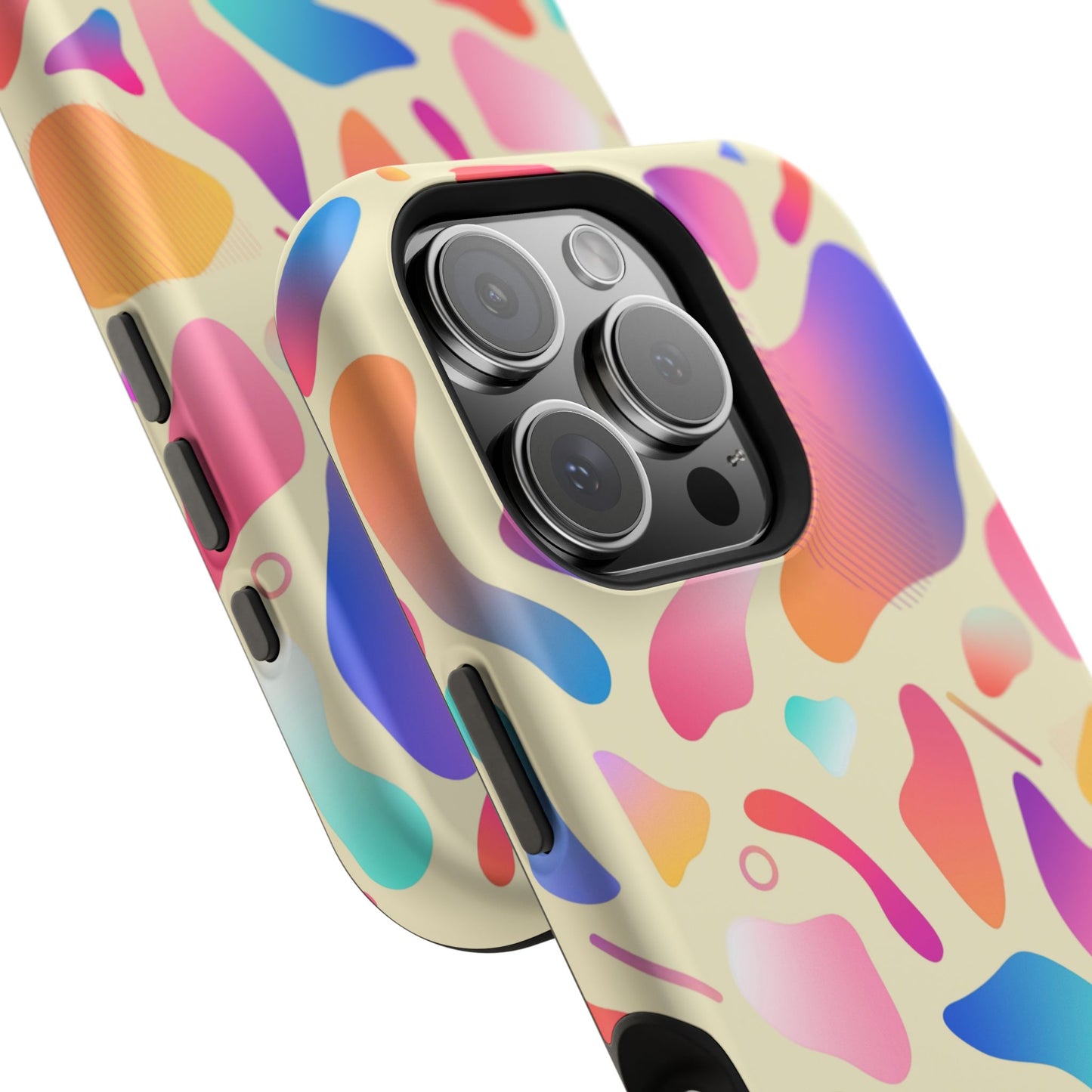 Coque de téléphone antichoc MagSafe — Motif abstrait coloré
