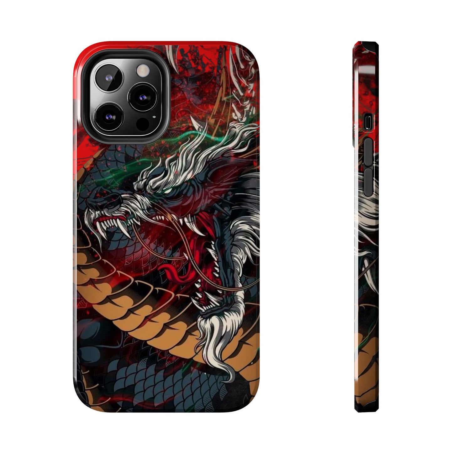 Coque de téléphone renforcée Dragon Rage — Housse protectrice iPhone style tatouage