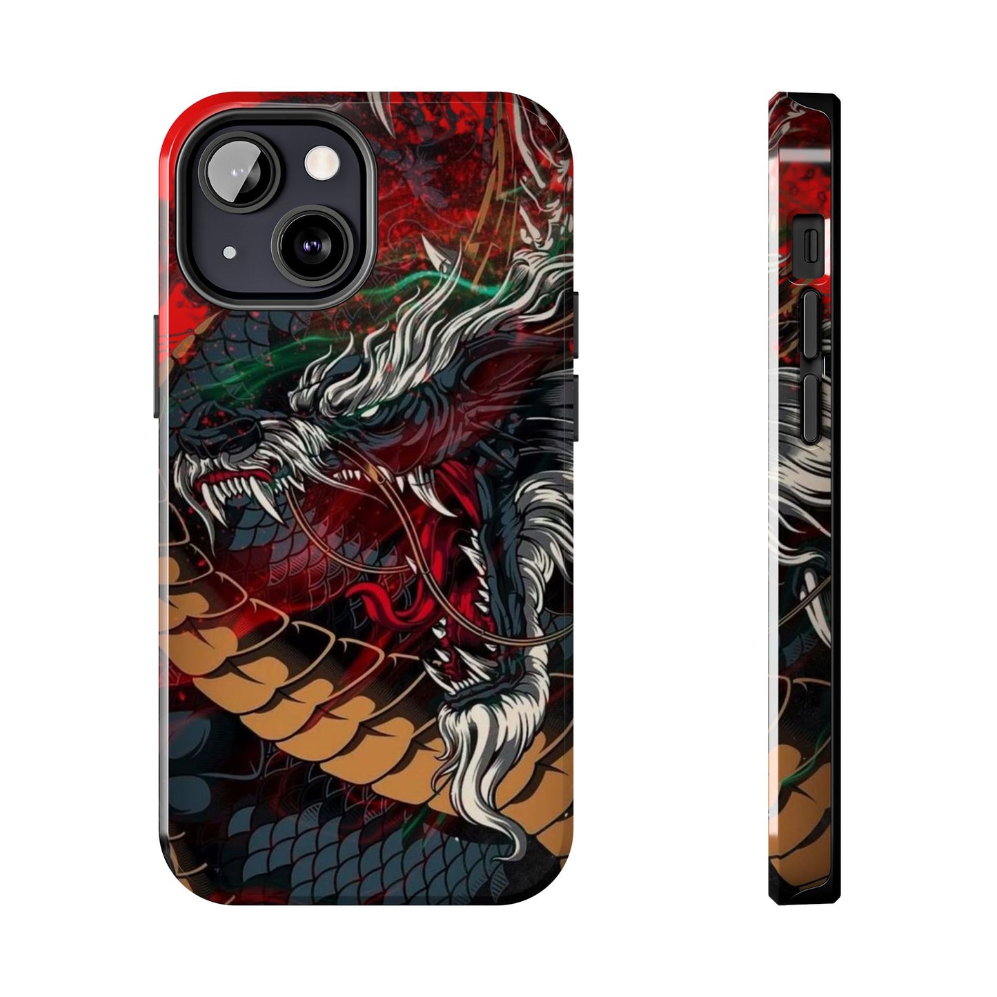 Coque de téléphone renforcée Dragon Rage — Housse protectrice iPhone style tatouage