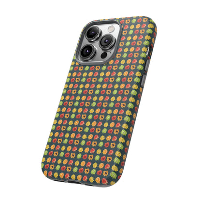 Floral Dot Tough Phone Case — Retro Pattern Protective Phone Cover