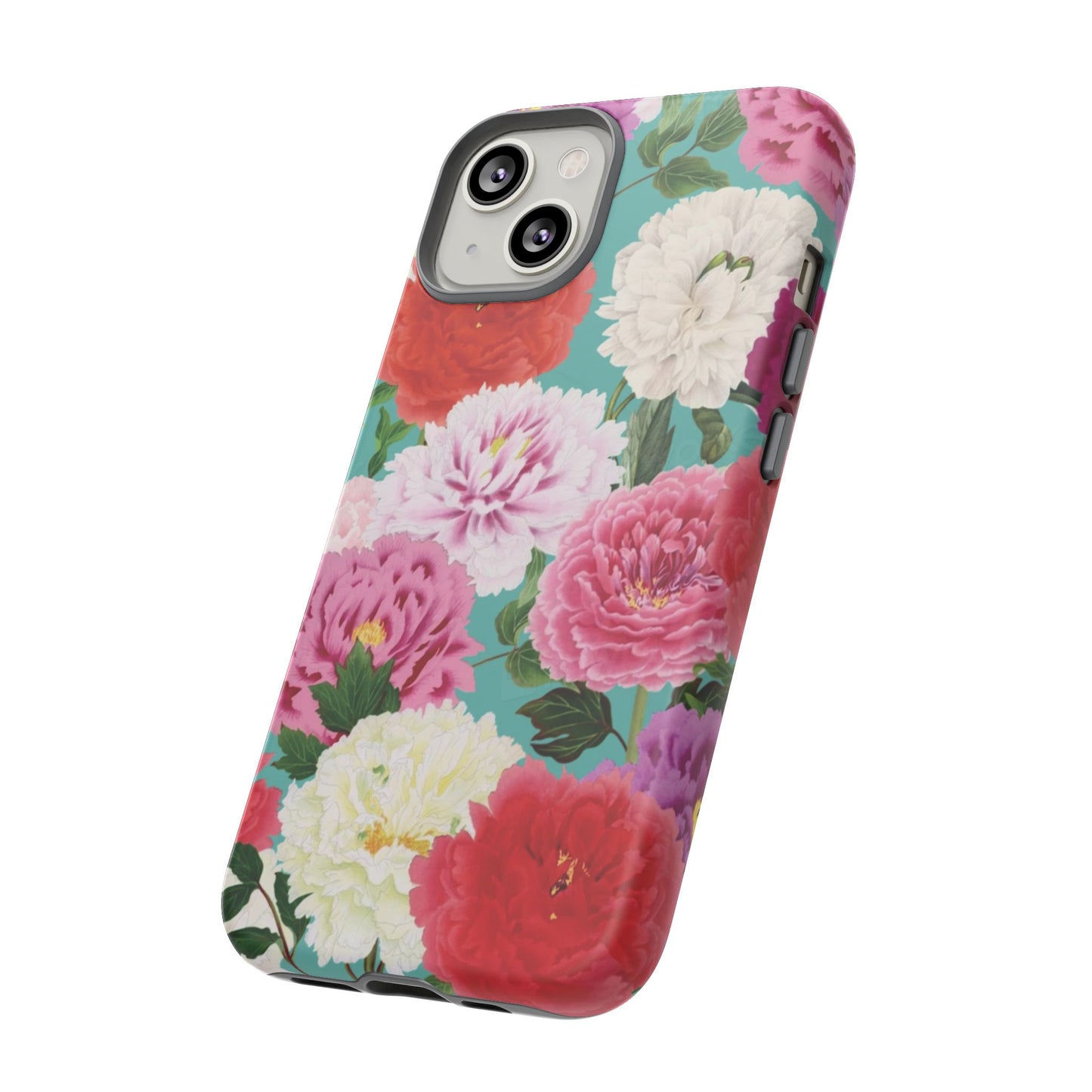 Coque de téléphone renforcée Floral Peony — Housse botanique protectrice pour iPhone