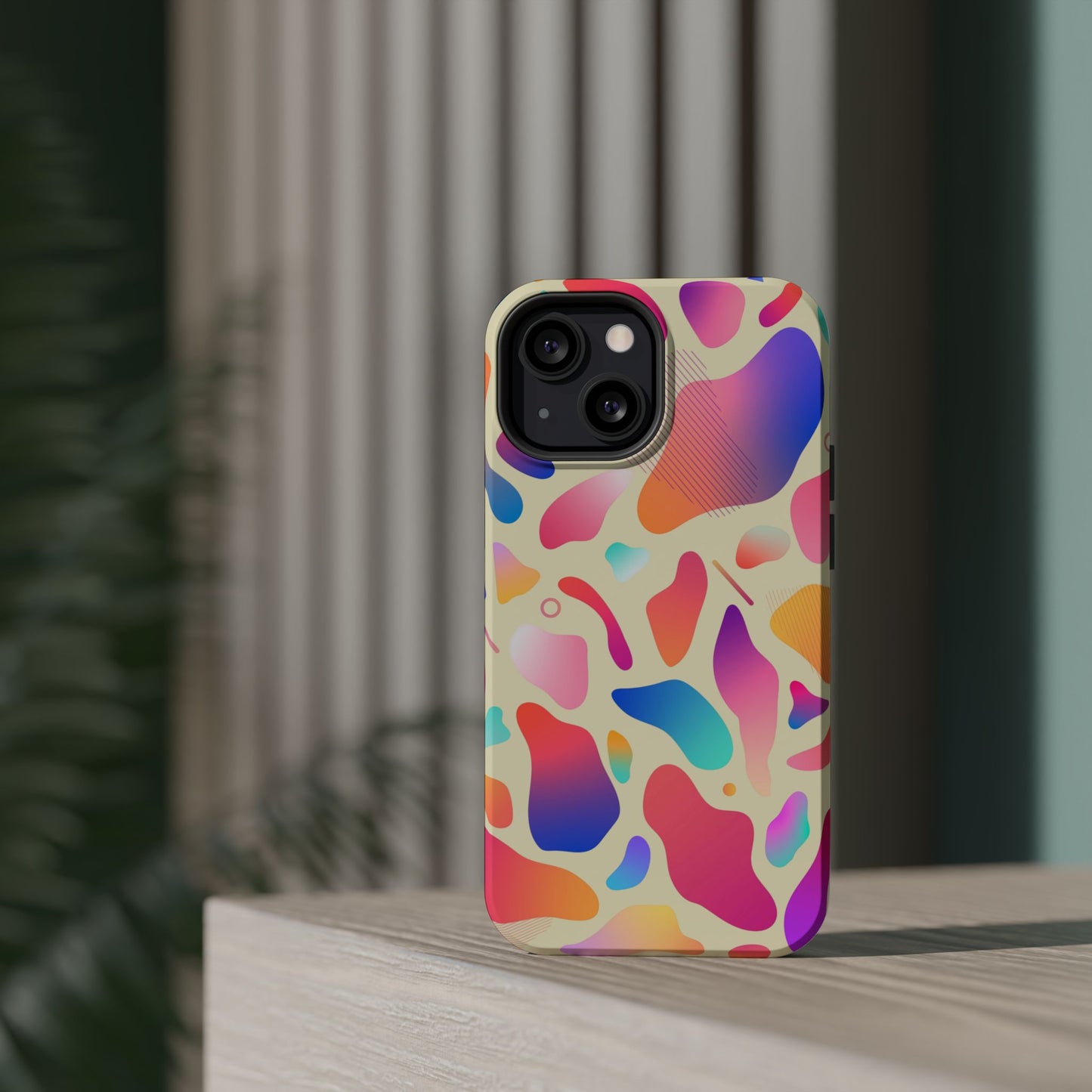 Coque de téléphone antichoc MagSafe — Motif abstrait coloré