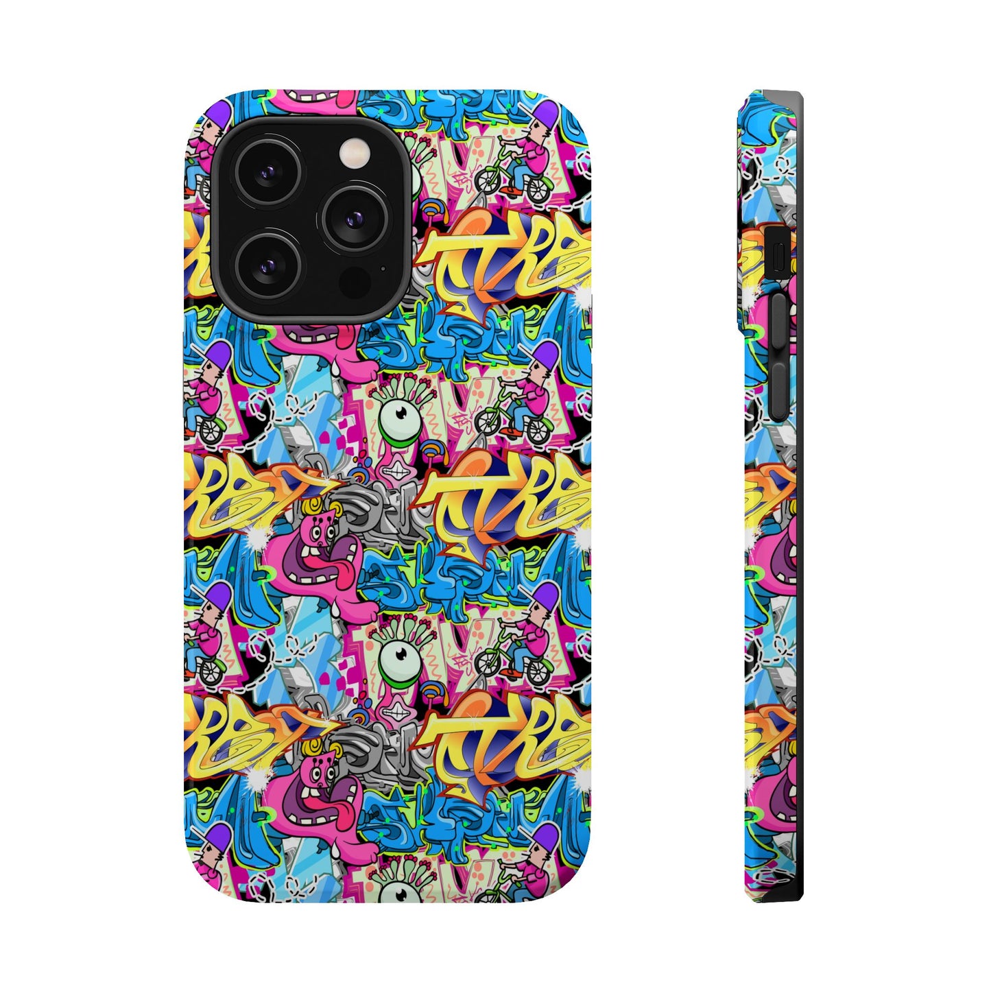 Coque de téléphone magnétique Graffiti Collage — Housse protectrice résistante aux chocs