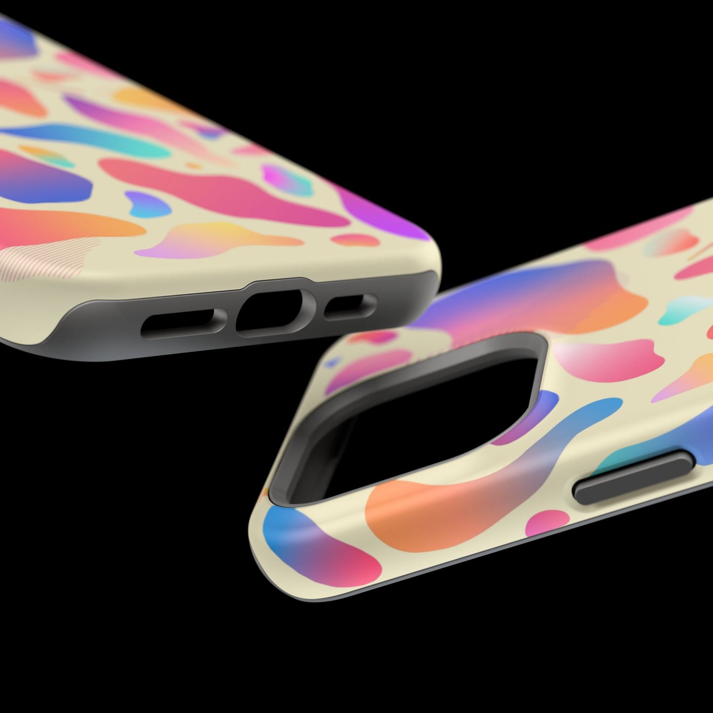Coque de téléphone antichoc MagSafe — Motif abstrait coloré