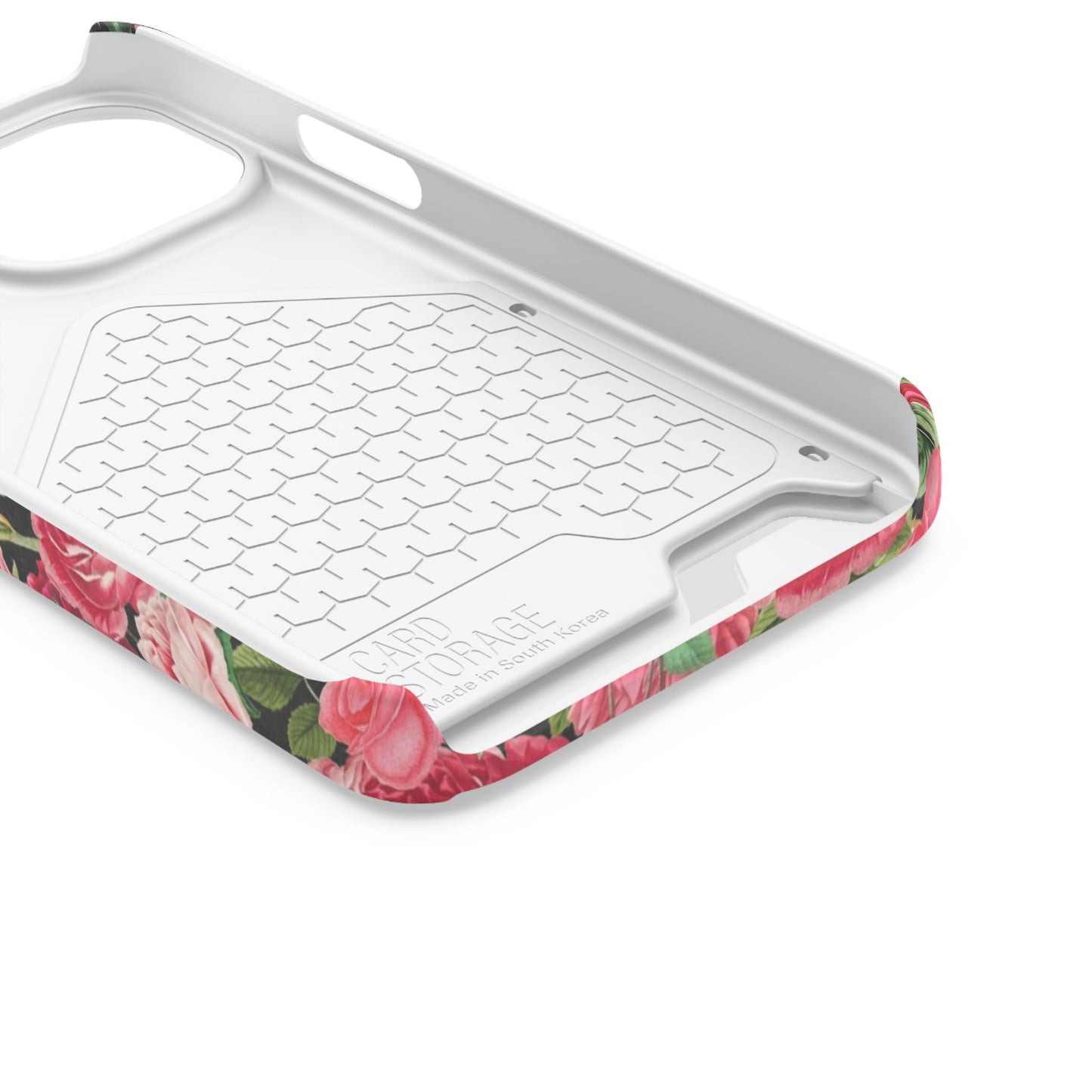 Coque de téléphone avec porte-cartes Floral Rose – Jardin vintage rose
