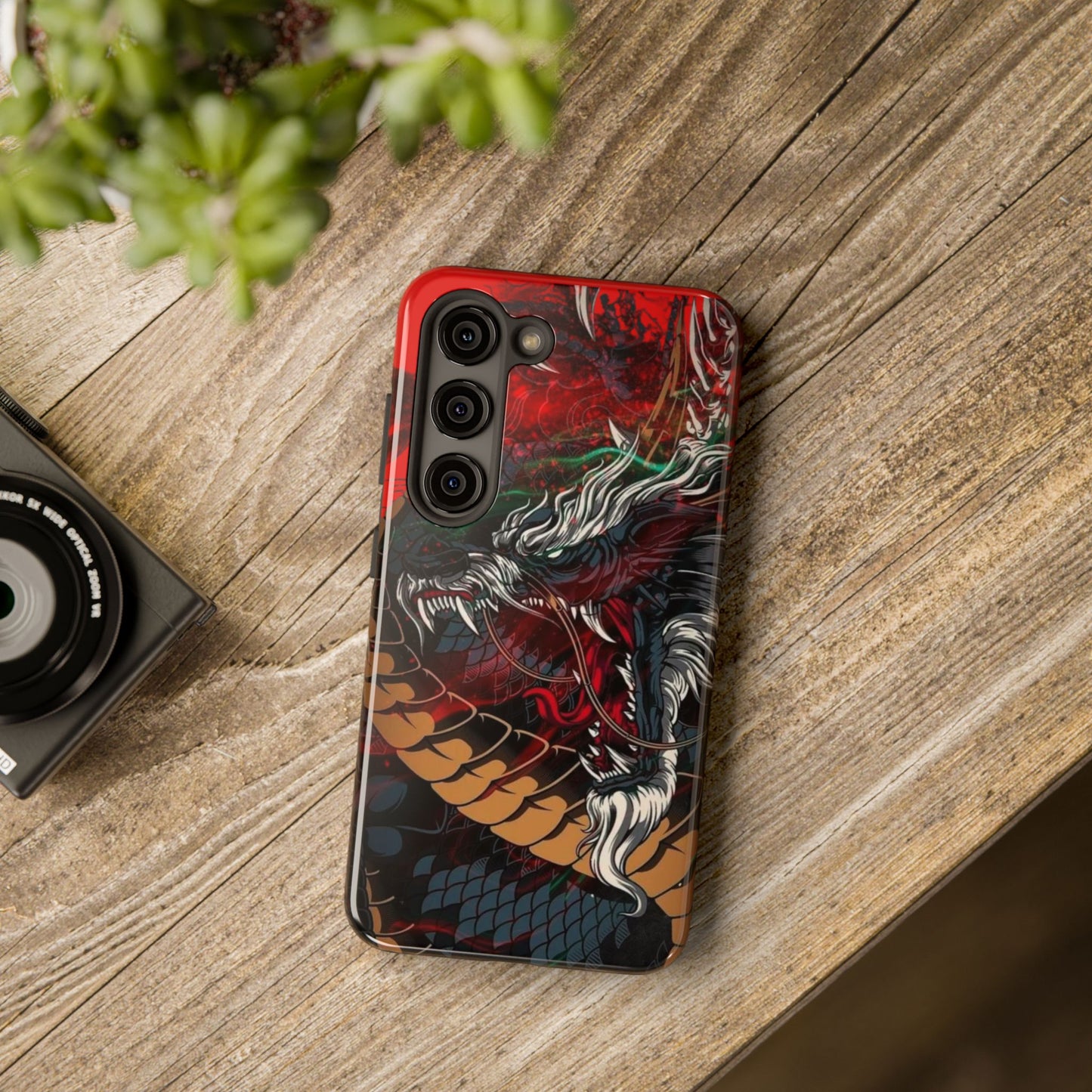 Coque de téléphone renforcée Dragon Rage — Housse protectrice iPhone style tatouage