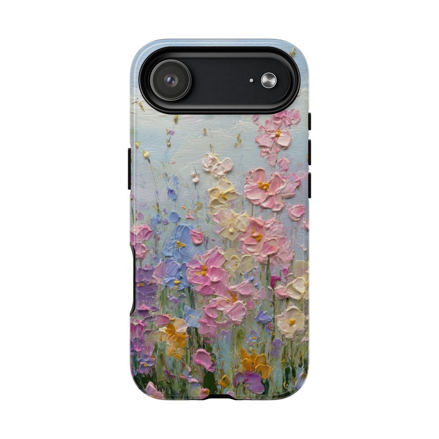 Coque de téléphone Floral Garden — Coque magnétique renforcée à fleurs texturées pastel