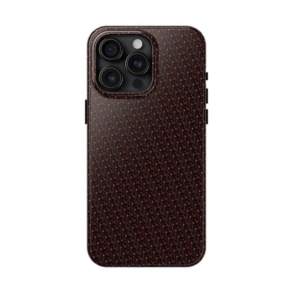 Coque de téléphone renforcée – Housse de protection robuste noire avec éclats rouges