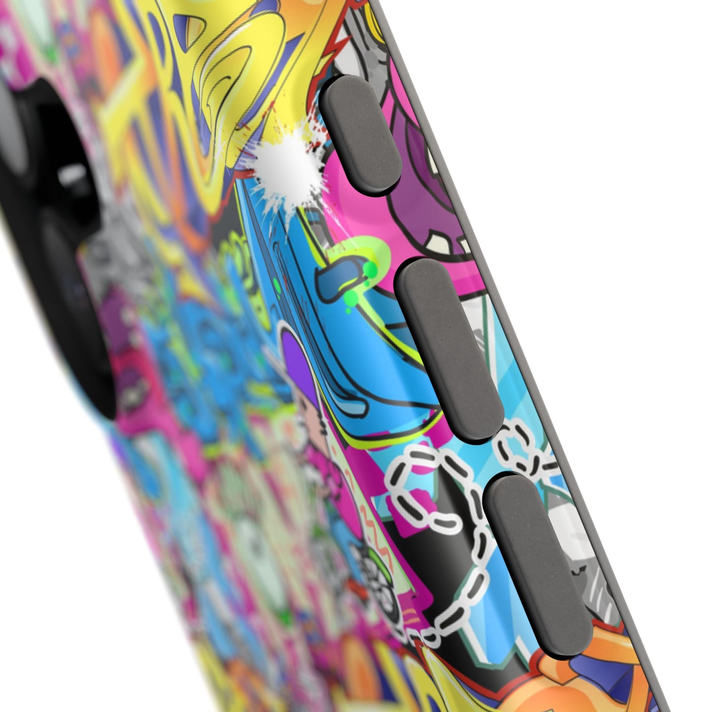 Coque de téléphone magnétique Graffiti Collage — Housse protectrice résistante aux chocs