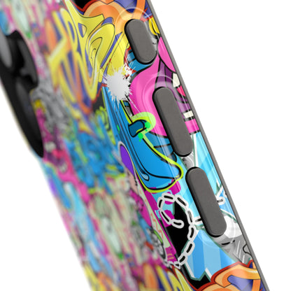 Coque de téléphone magnétique Graffiti Collage — Housse protectrice résistante aux chocs