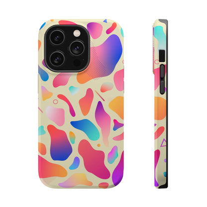 Coque de téléphone antichoc MagSafe — Motif abstrait coloré