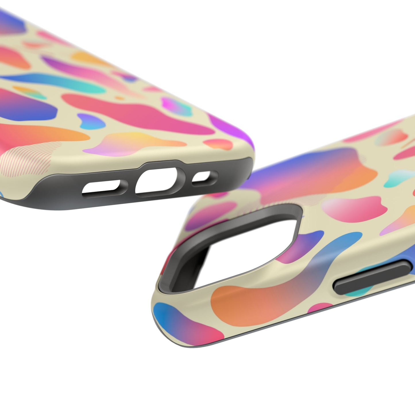 Coque de téléphone antichoc MagSafe — Motif abstrait coloré