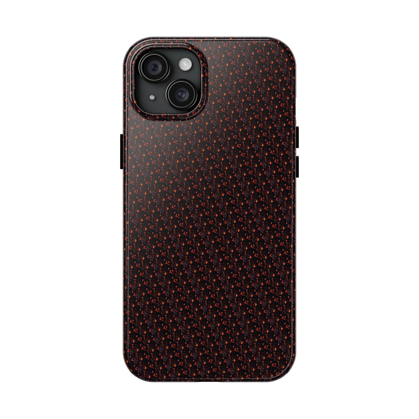 Coque de téléphone renforcée – Housse de protection robuste noire avec éclats rouges