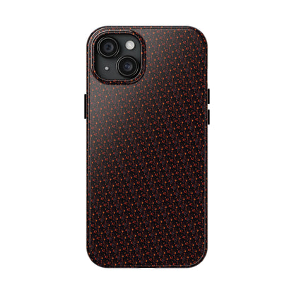 Coque de téléphone renforcée – Housse de protection robuste noire avec éclats rouges
