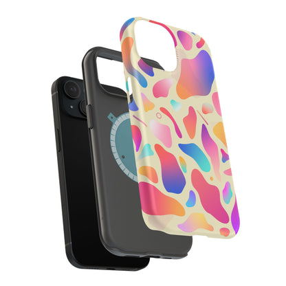 Coque de téléphone antichoc MagSafe — Motif abstrait coloré