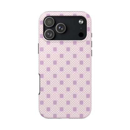 Coque de téléphone renforcée Pastel Lavender Check