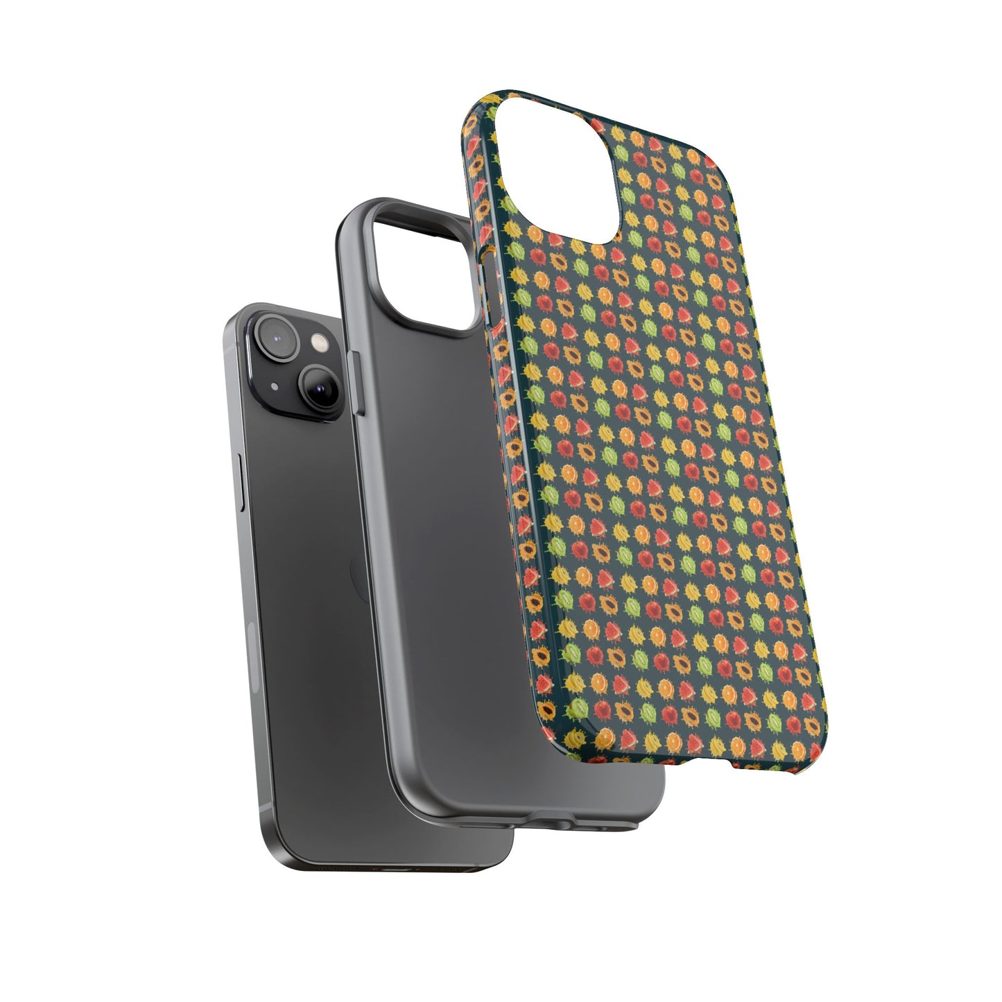Floral Dot Tough Phone Case — Retro Pattern Protective Phone Cover