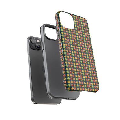 Floral Dot Tough Phone Case — Retro Pattern Protective Phone Cover