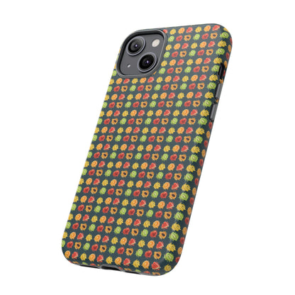 Floral Dot Tough Phone Case — Retro Pattern Protective Phone Cover