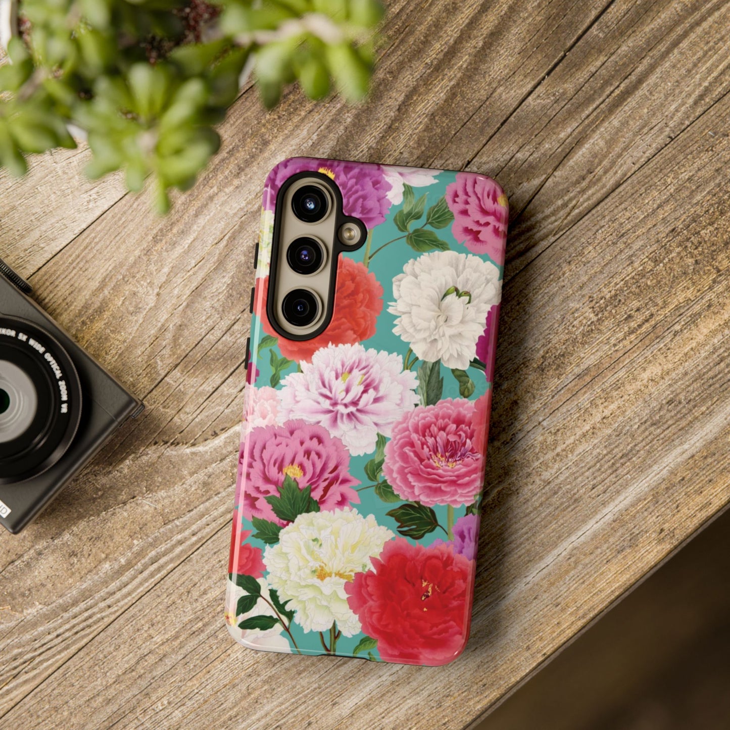 Coque de téléphone renforcée Floral Peony — Housse botanique protectrice pour iPhone