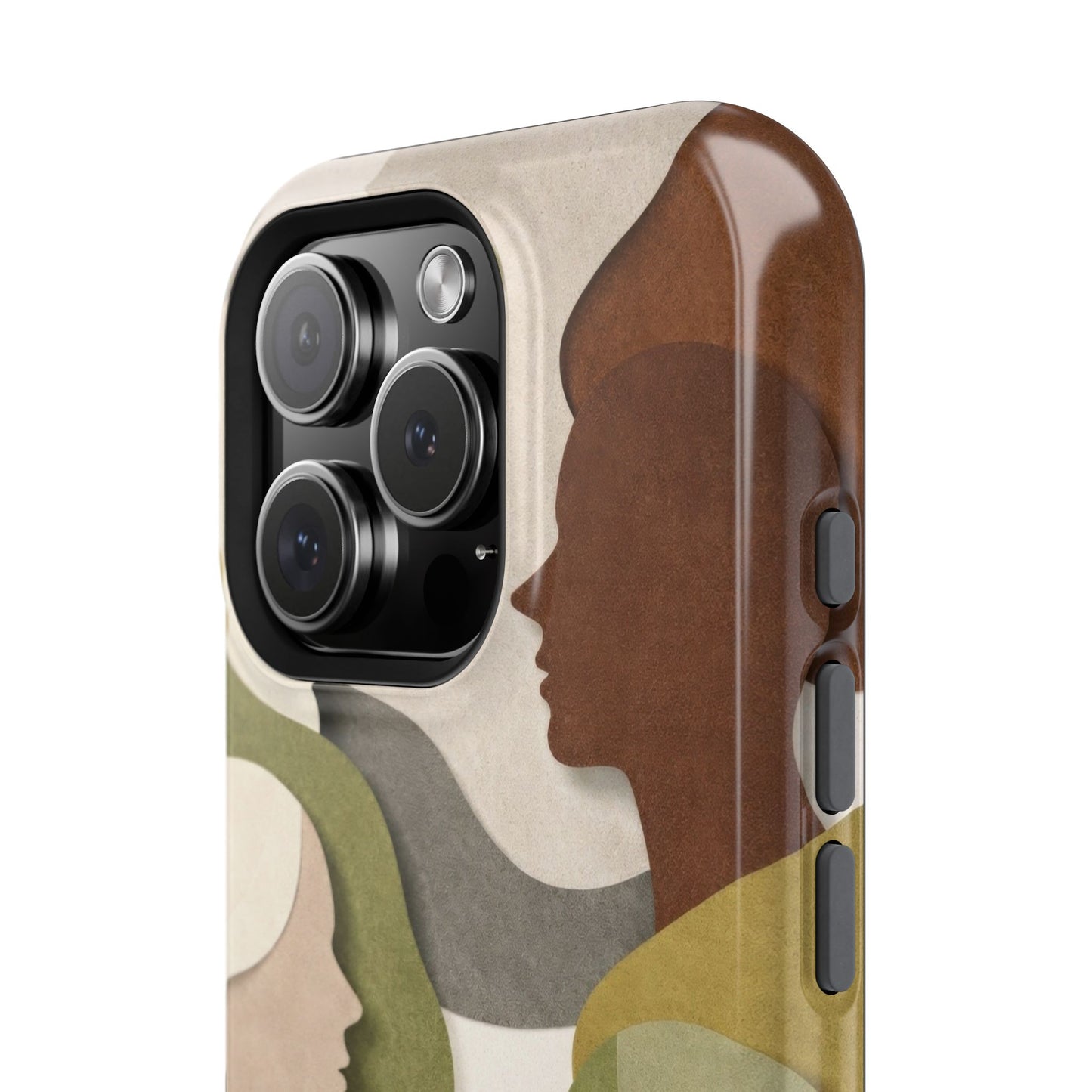 Coque de téléphone — Silhouettes multiculturelles abstraites magnétique et résistante aux chocs