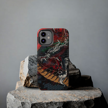 Coque de téléphone renforcée Dragon Rage — Housse protectrice iPhone style tatouage