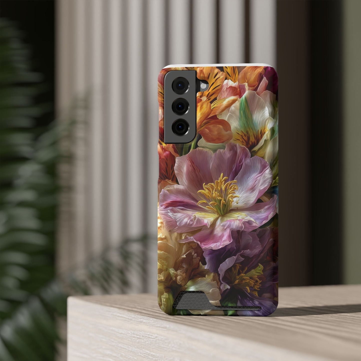 Coque de téléphone Floral Velvet Bloom avec porte-cartes