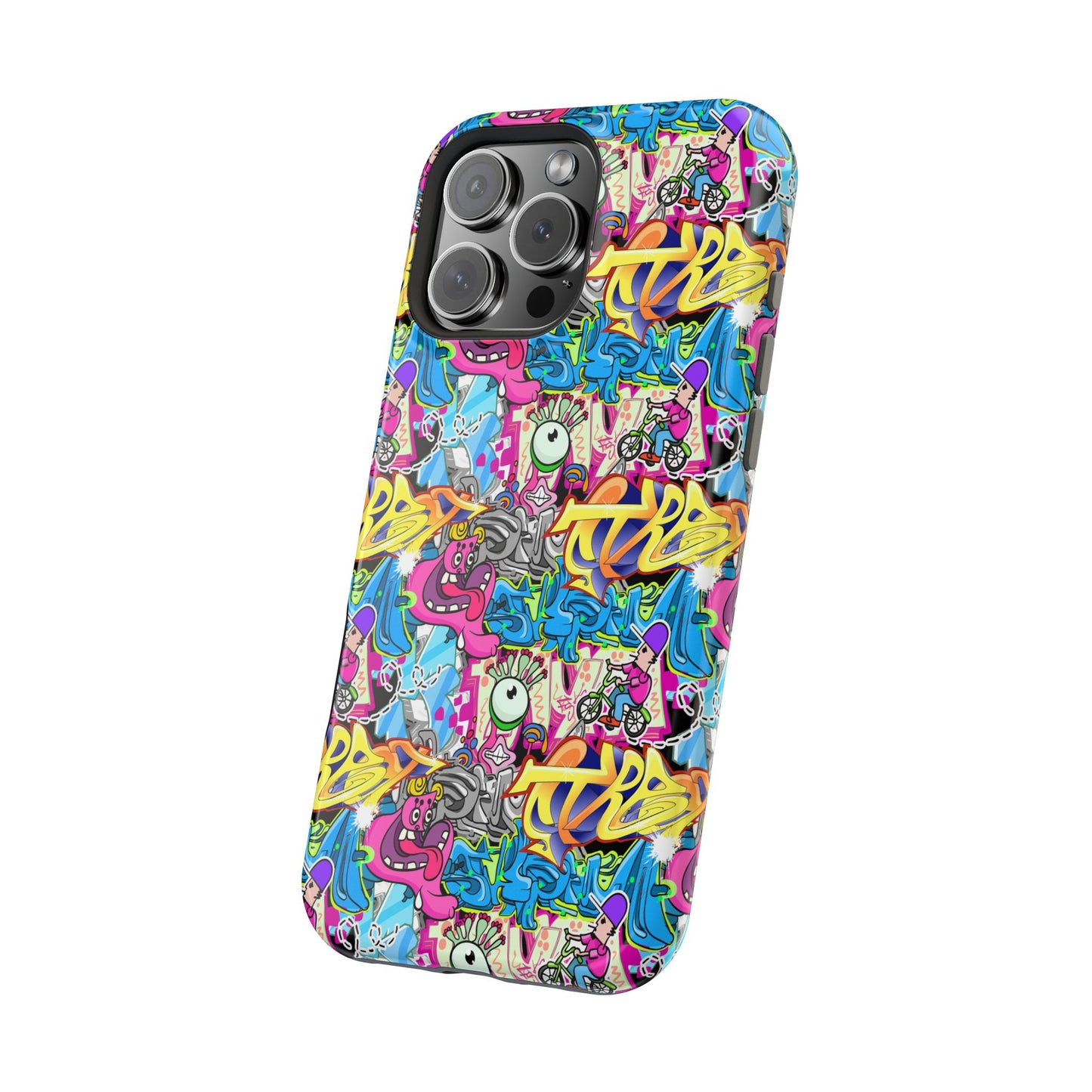 Coque de téléphone magnétique Graffiti Collage — Housse protectrice résistante aux chocs