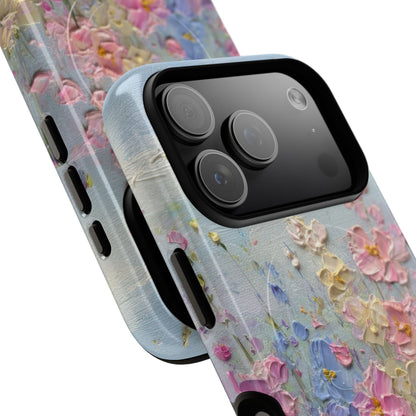 Coque de téléphone Floral Garden — Coque magnétique renforcée à fleurs texturées pastel